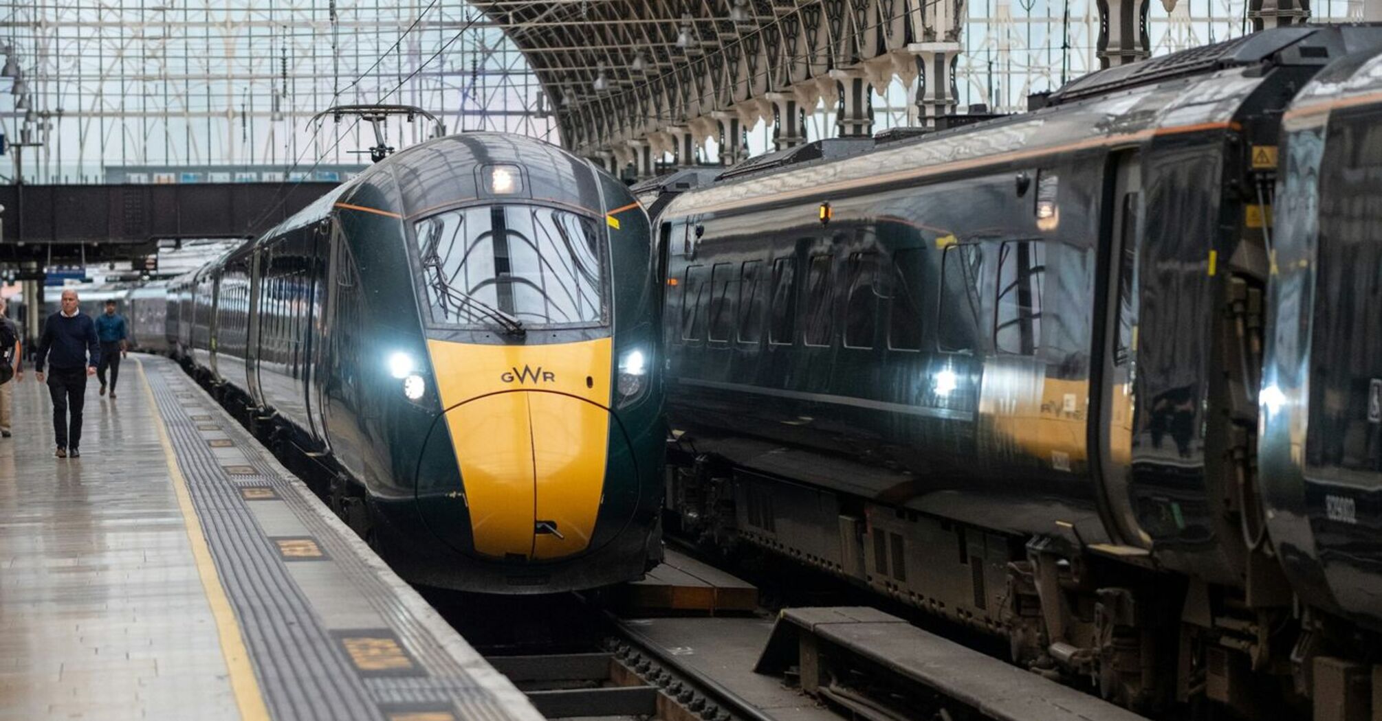 A Great Western Railway (GWR) train at London Paddington Station