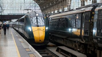 A Great Western Railway (GWR) train at London Paddington Station