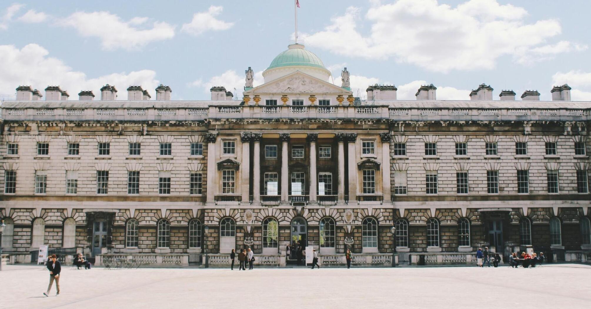 Facade of Somerset House on a sunny day