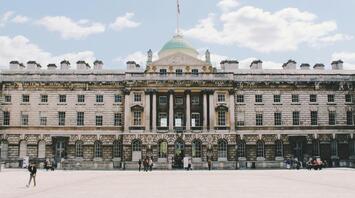 Facade of Somerset House on a sunny day