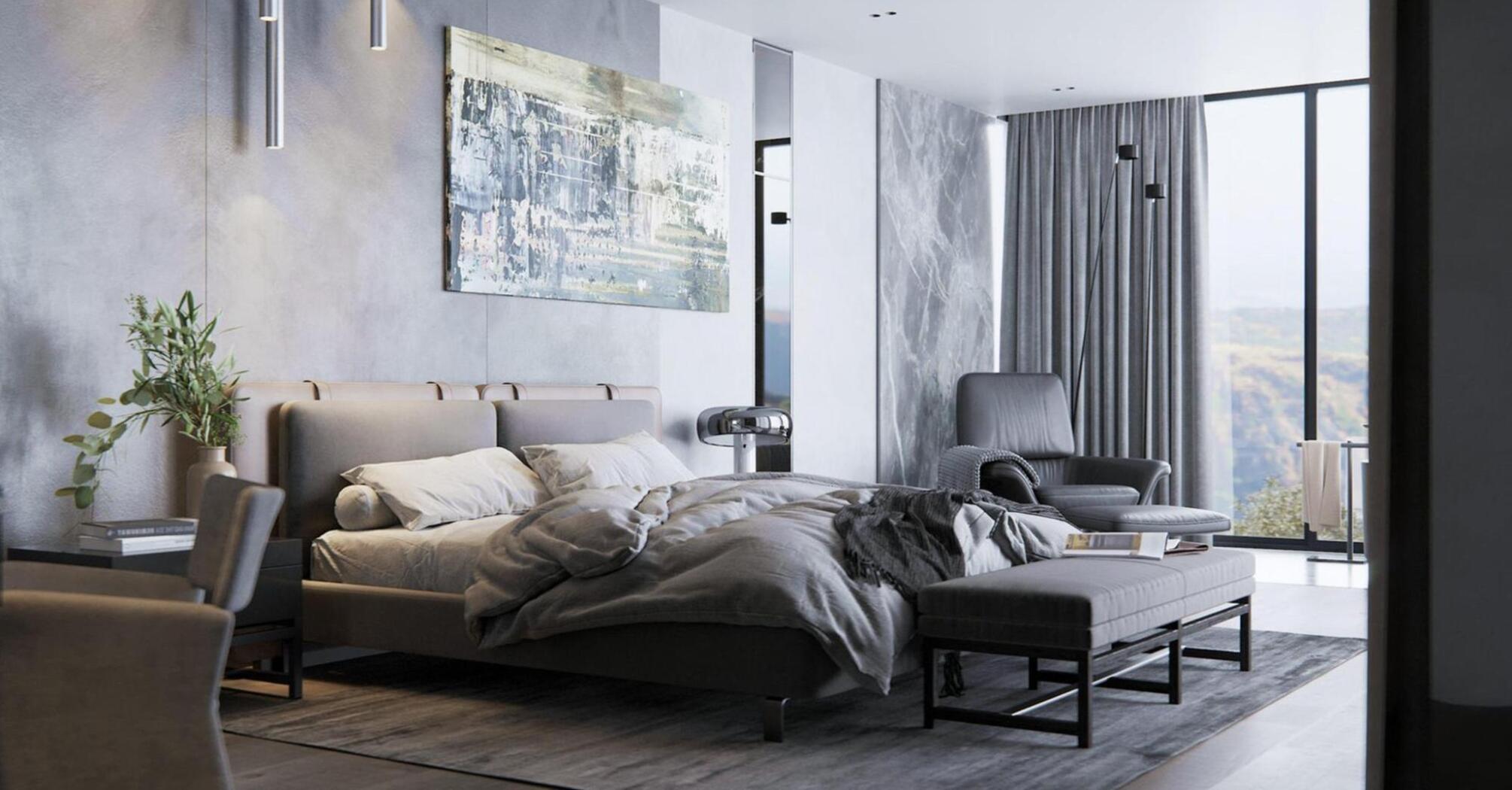 Bedroom in modern style 