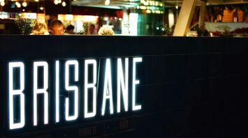 Neon sign spelling 'BRISBANE'
