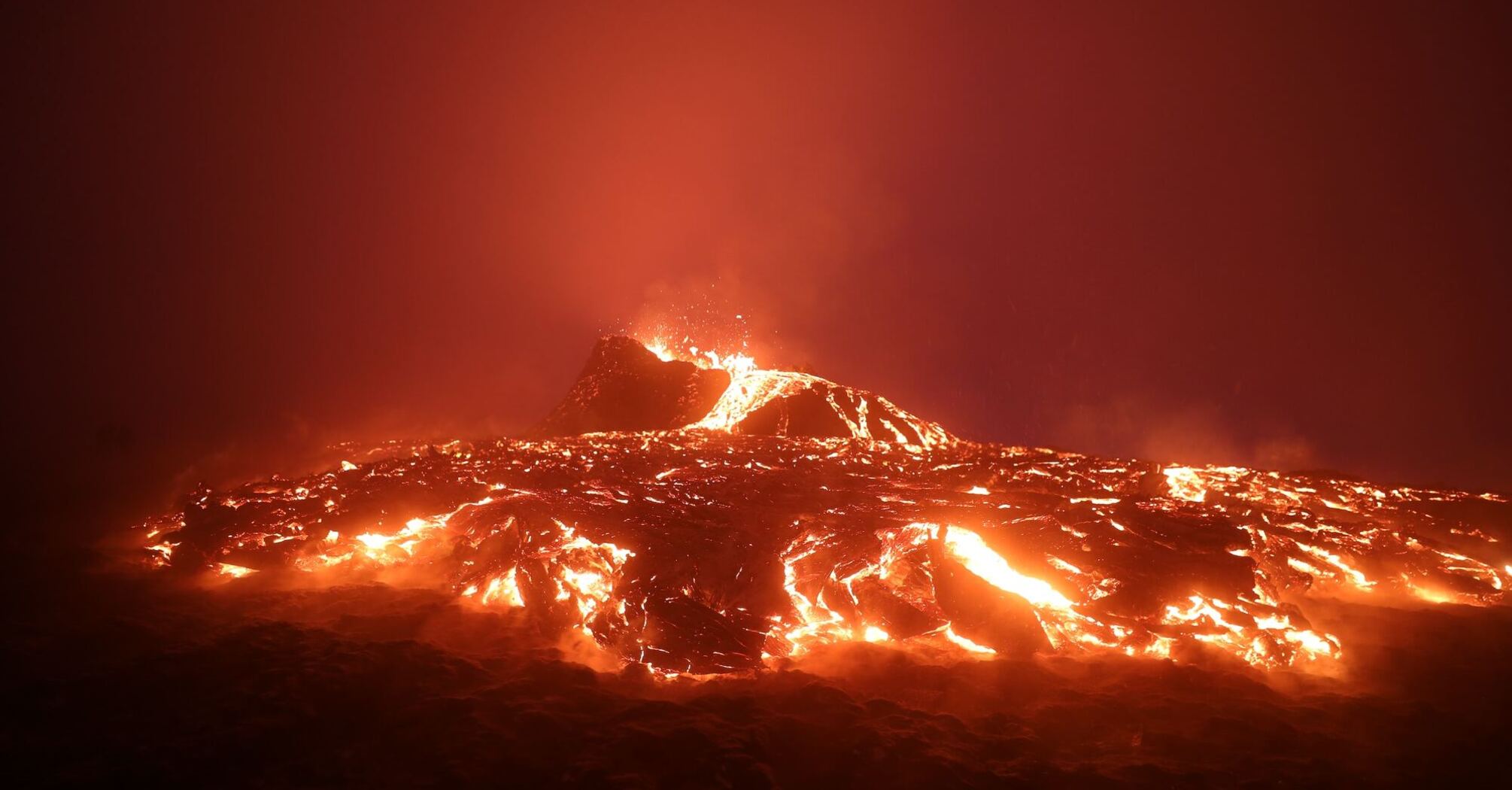 The volcanic eruption at Geldingadalir, Fagradalsfjall.