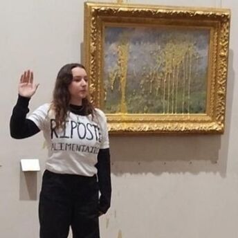 Activists poured soup on Claude Monet's painting "Spring"