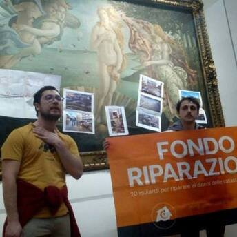 Action near the painting by Botticelli