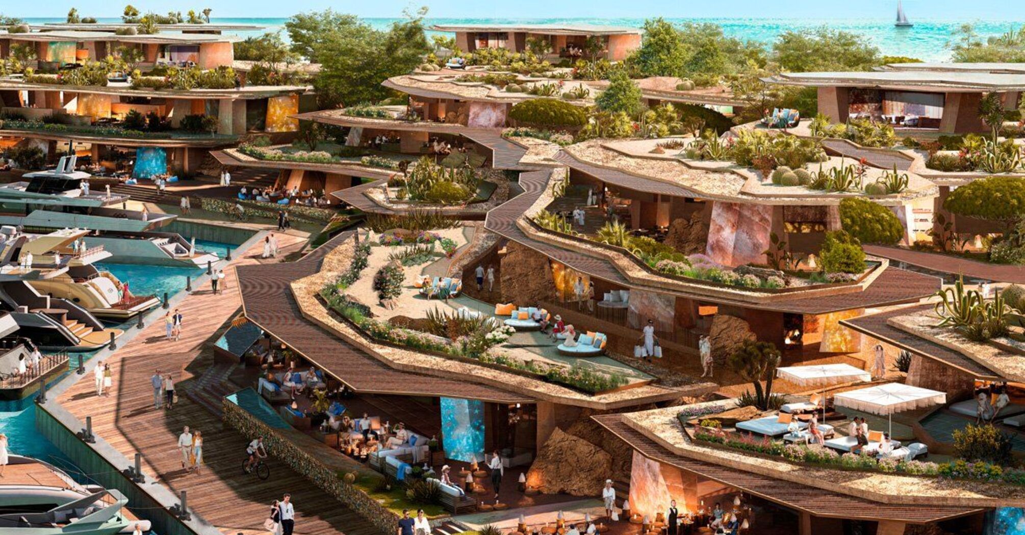 The new luxurious island resort Sindalah will welcome its first visitors as early as 2024