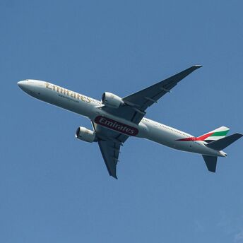 Emirates Airplane Takes off
