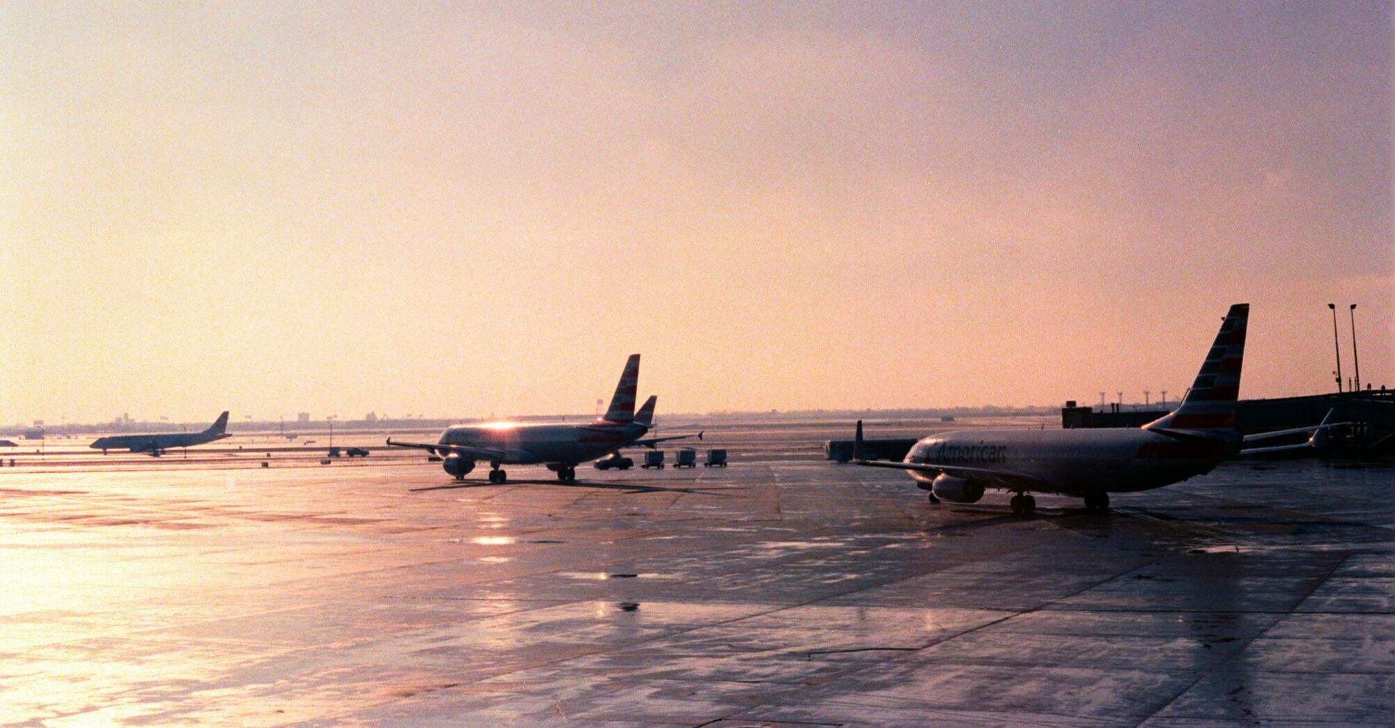 Airport runway duskview