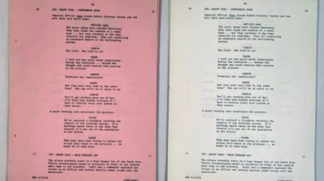 A draft of the Star Wars script