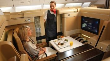 Business class on the plane