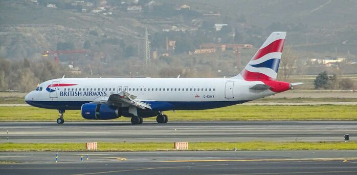 British airways plane on the runway