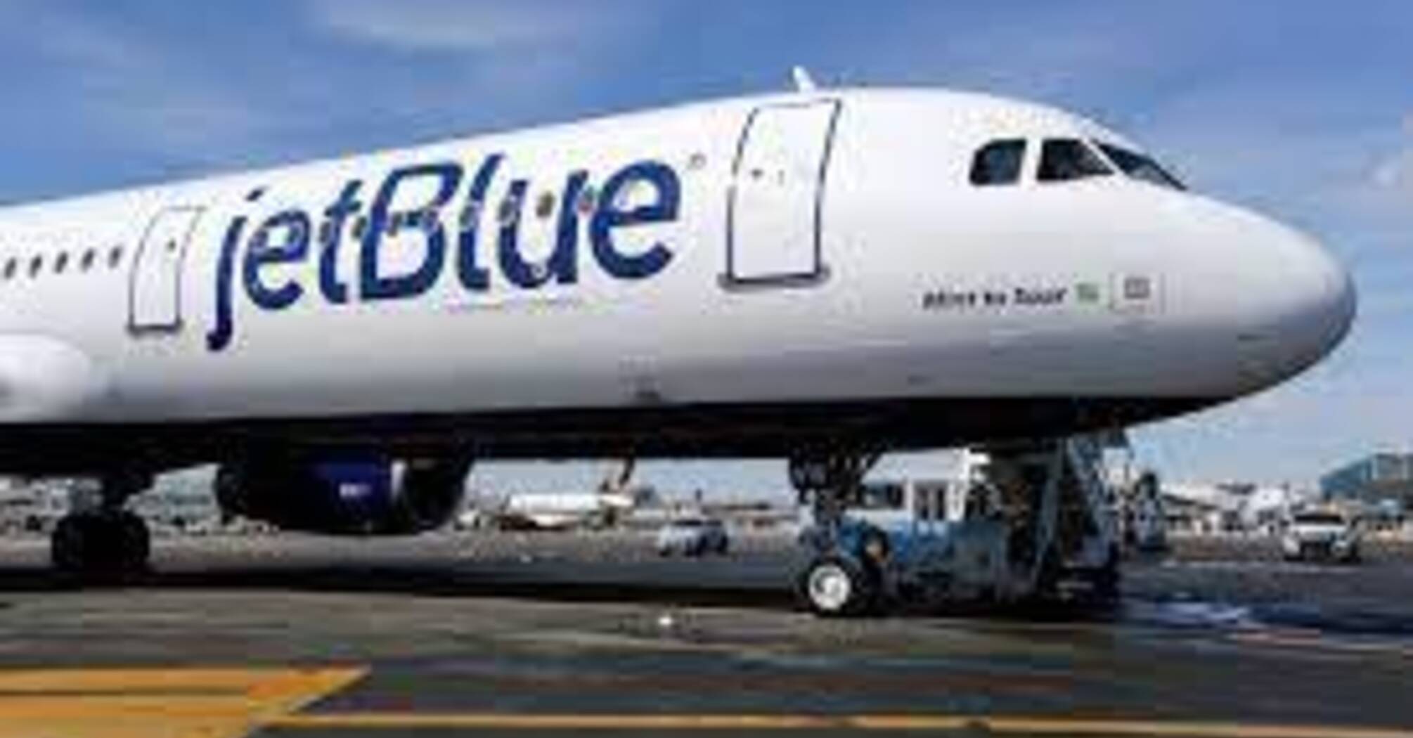 A JetBlue airplane