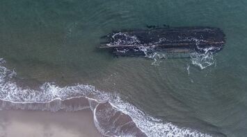 The wreckage of the ship