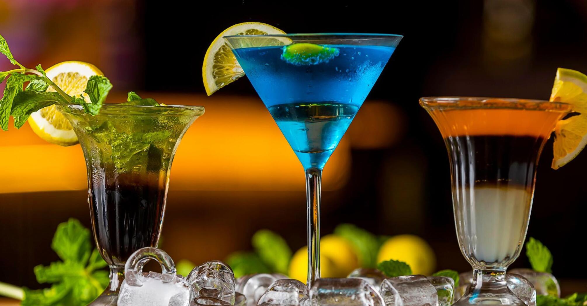 Three exquisite cocktails