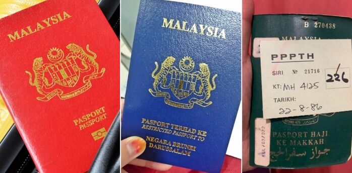 Different types of passports issued to citizens of Malaysia for travel