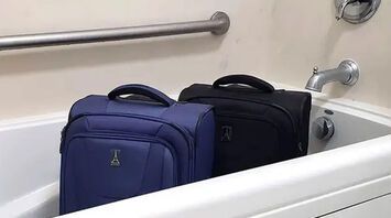 Why put your luggage in the bathtub in your hotel room