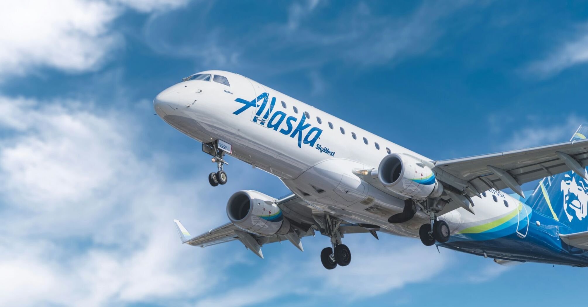 Alaska Airlines Embraer taking off