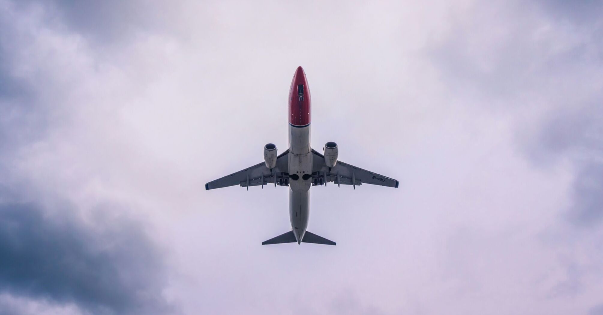 Norwegian Airline plane in the air