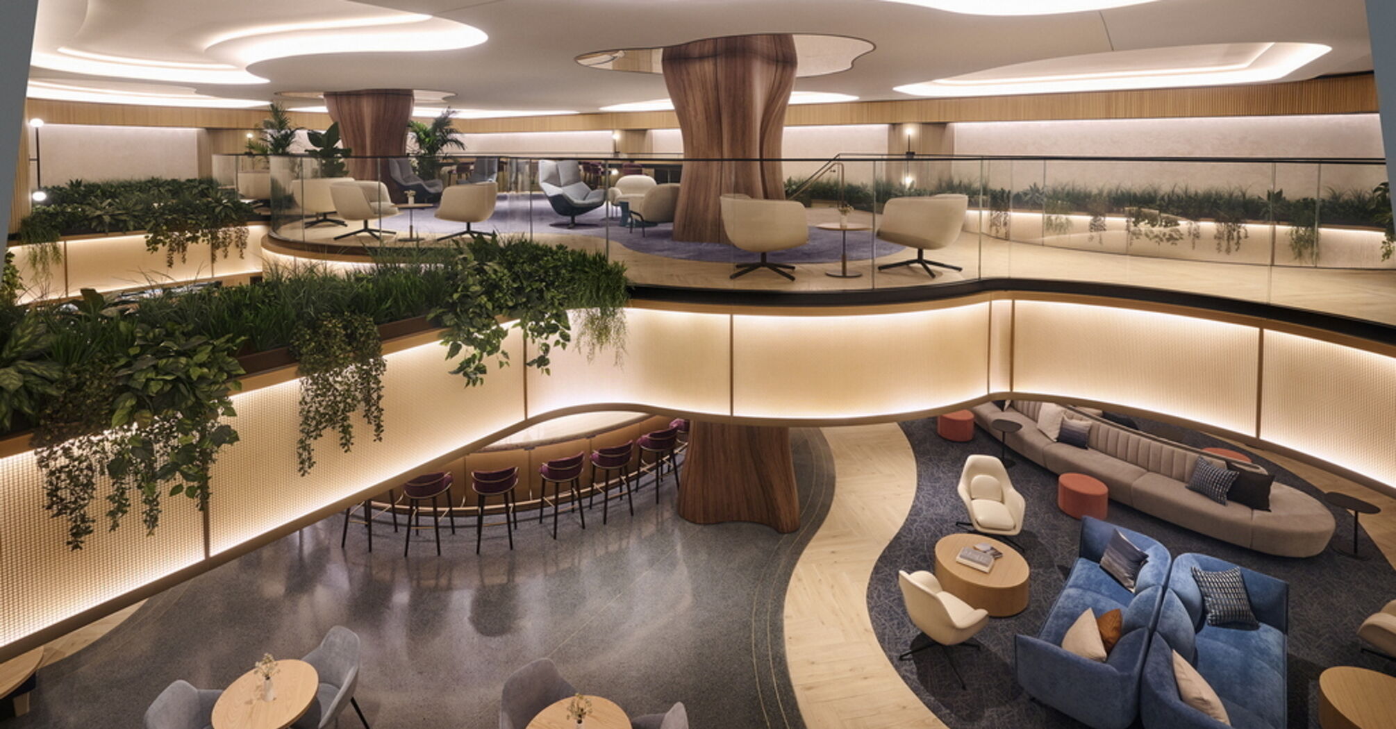 An update in the world of design: Attractive and modern lounge at La Guardia Airport