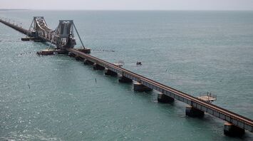 The first sea bridge in India with vertical lift, Pamban Bridge, will soon be ready