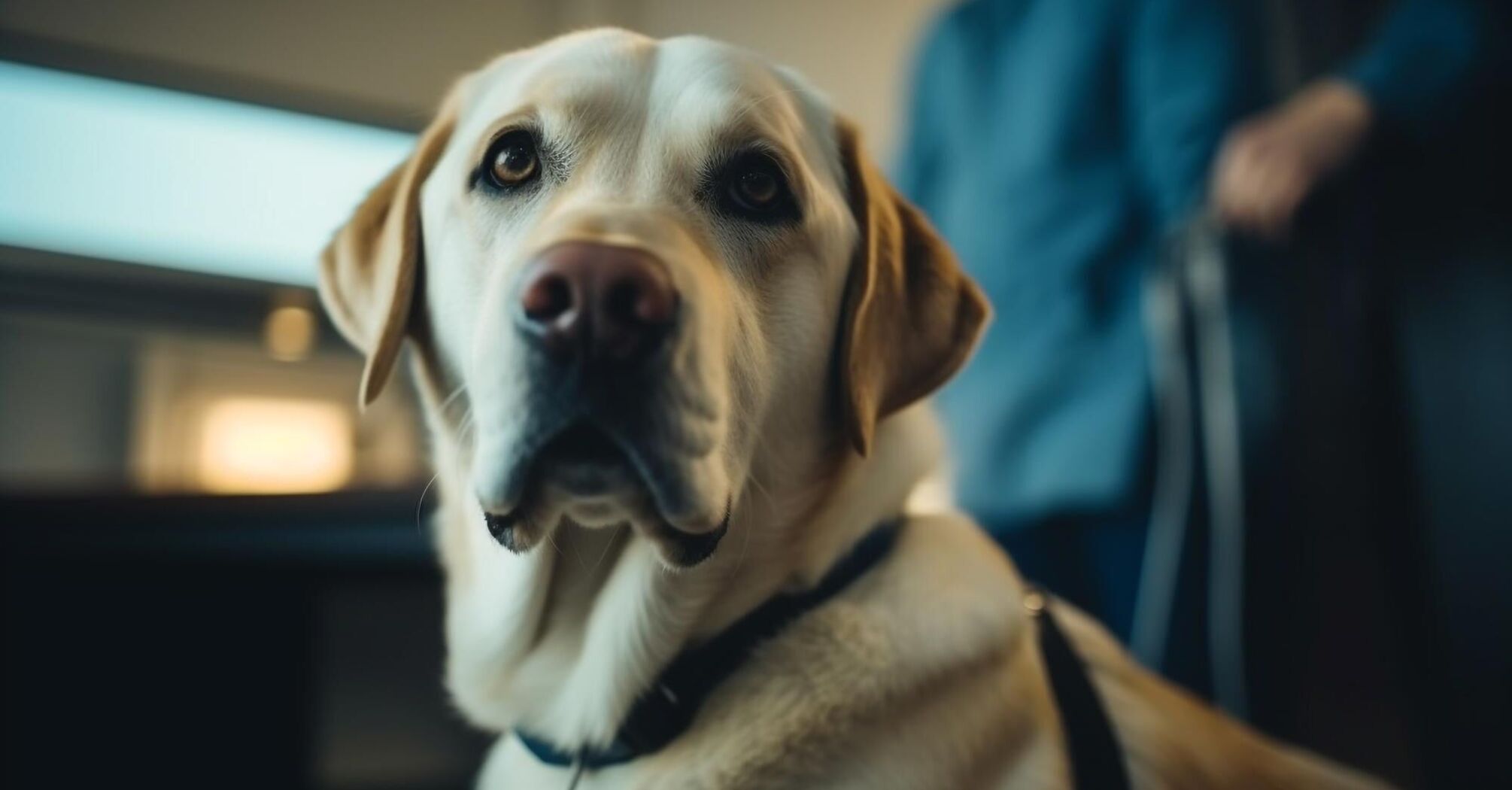 The airport in Istanbul offers its clients the services of therapy dogs