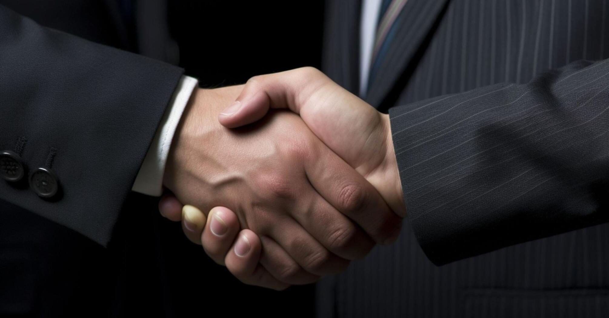 Handshake of two men