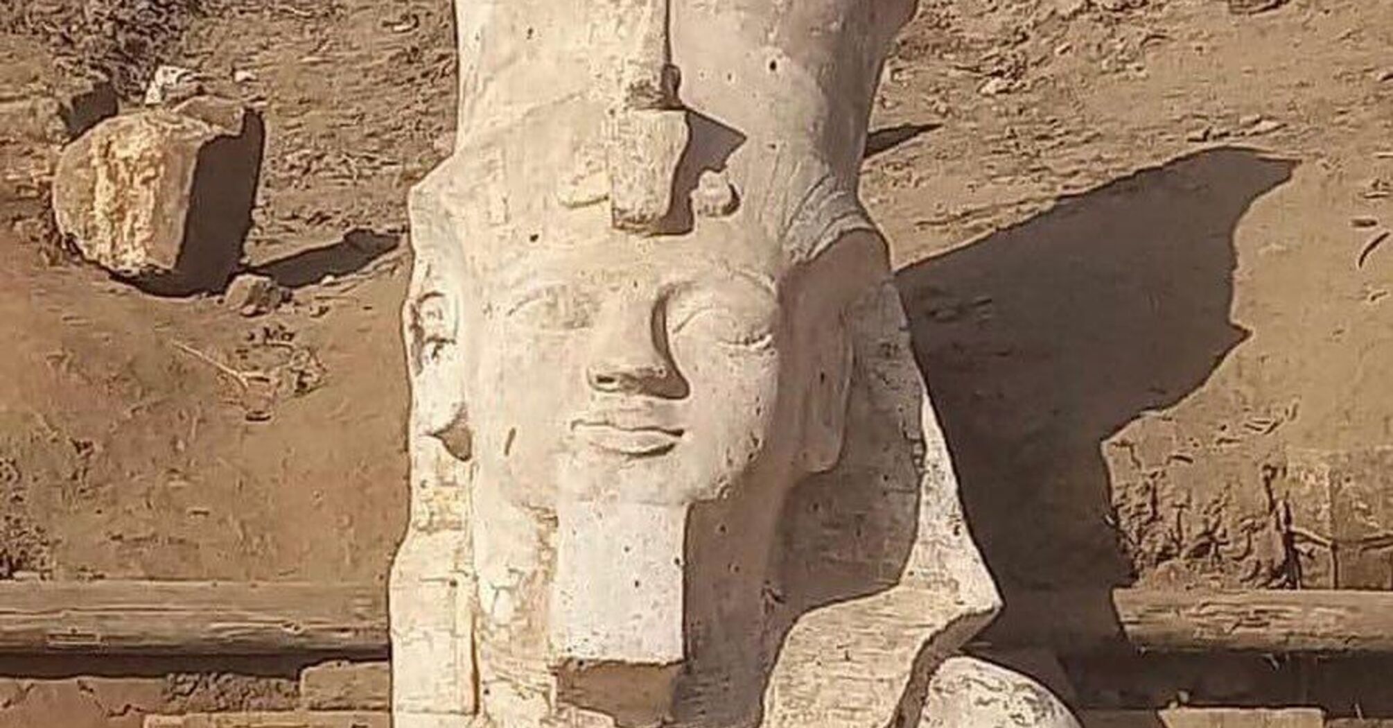 In Egypt, the upper part of the statue of Pharaoh Ramses II has been found: the lower part was discovered almost 100 years ago