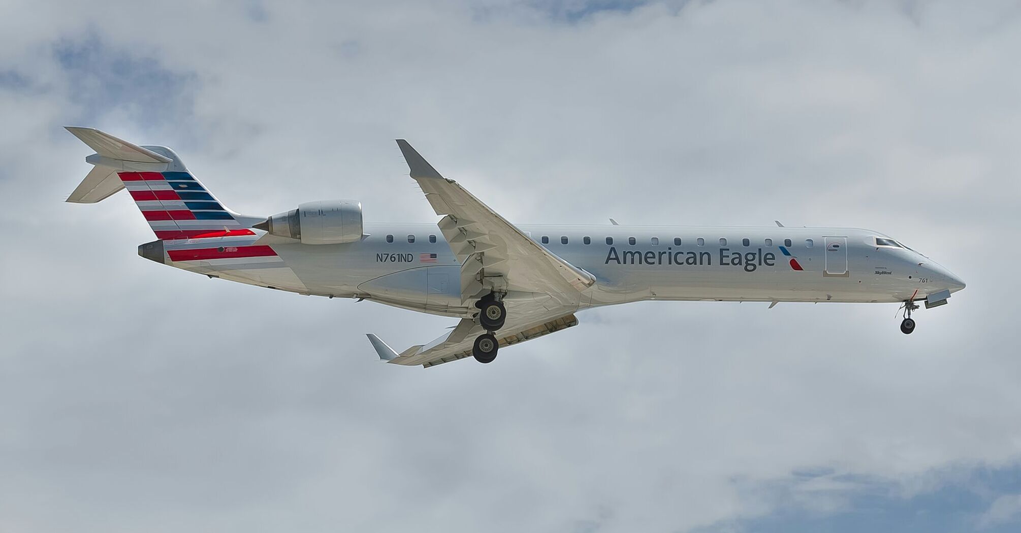 White american eagle airplane