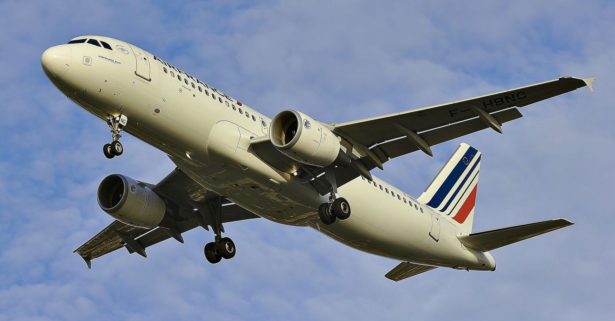Air France plane flying in the sky