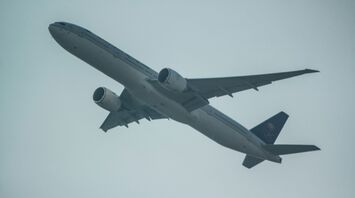 Saudia Airline plane flying in the sky