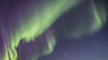 A rare phenomenon in Iceland: volcano eruption coincided with the northern lights. Video