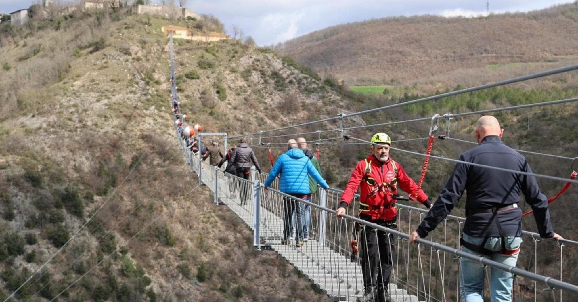 Europe's highest suspension bridge opened in Italy