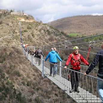 Europe's highest suspension bridge opened in Italy
