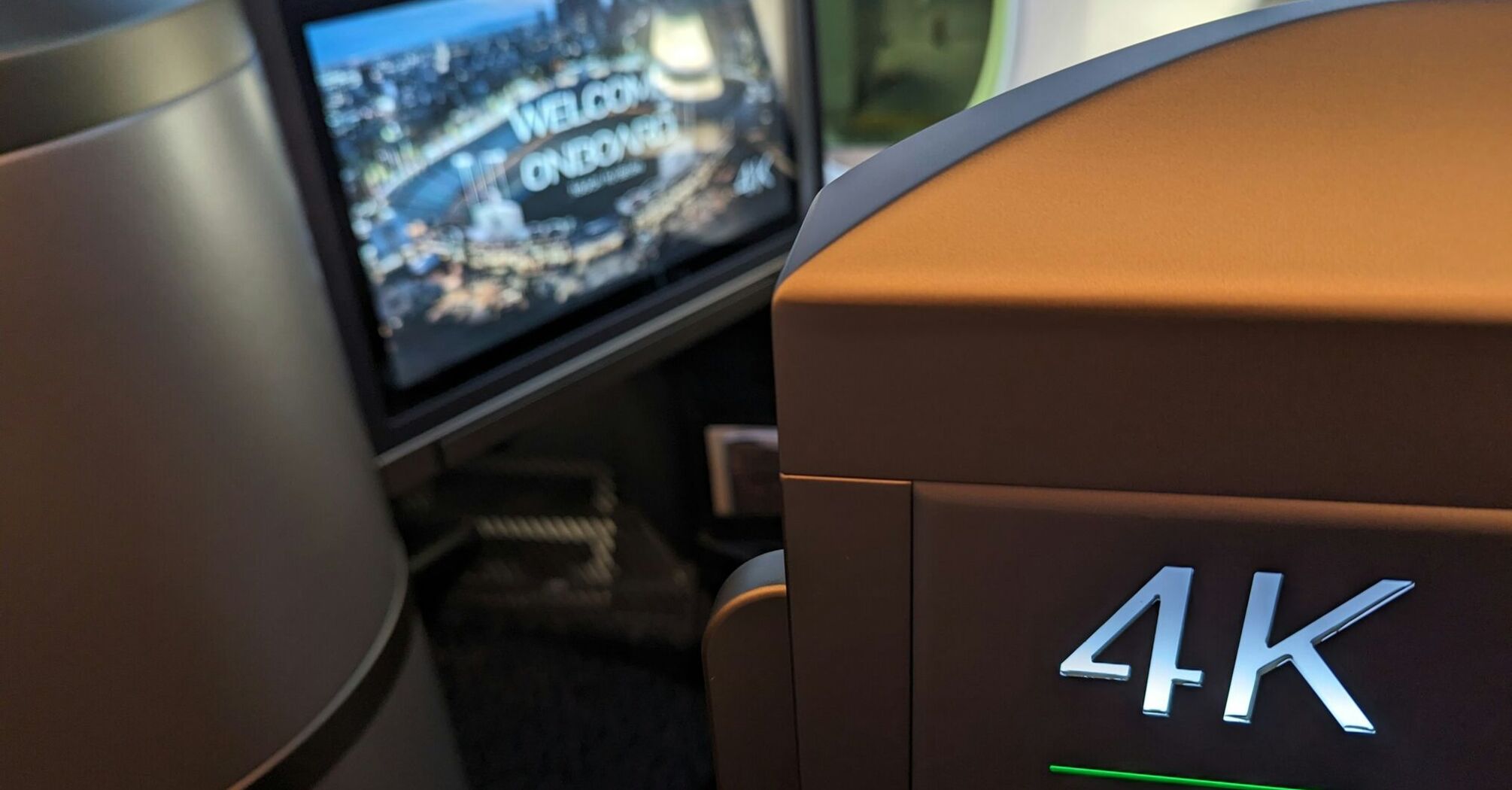 STARLUX Airlines business class seat with '4K' insignia on the A350 aircraft