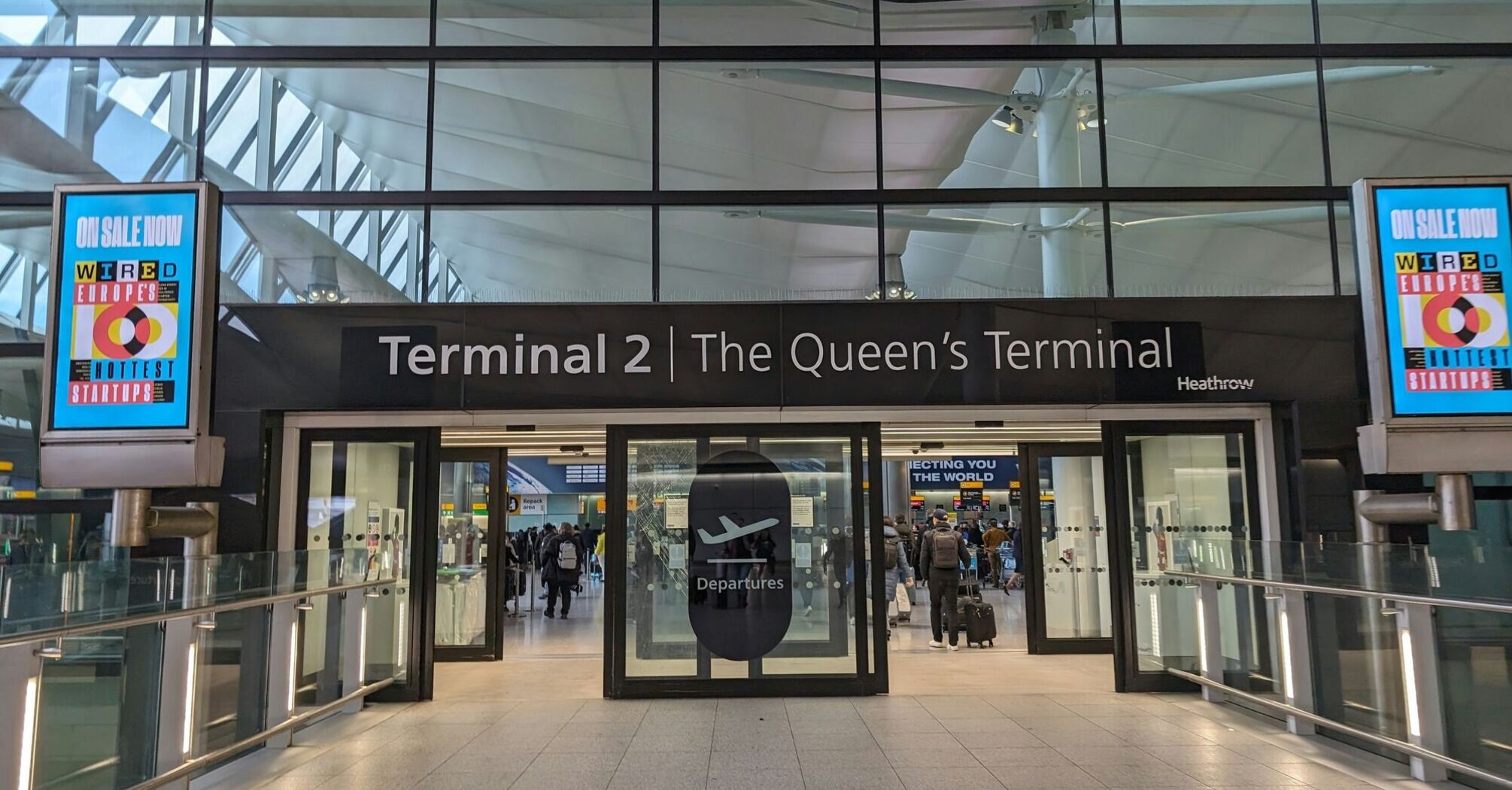 The entrance to terminal 2 of the queens terminal