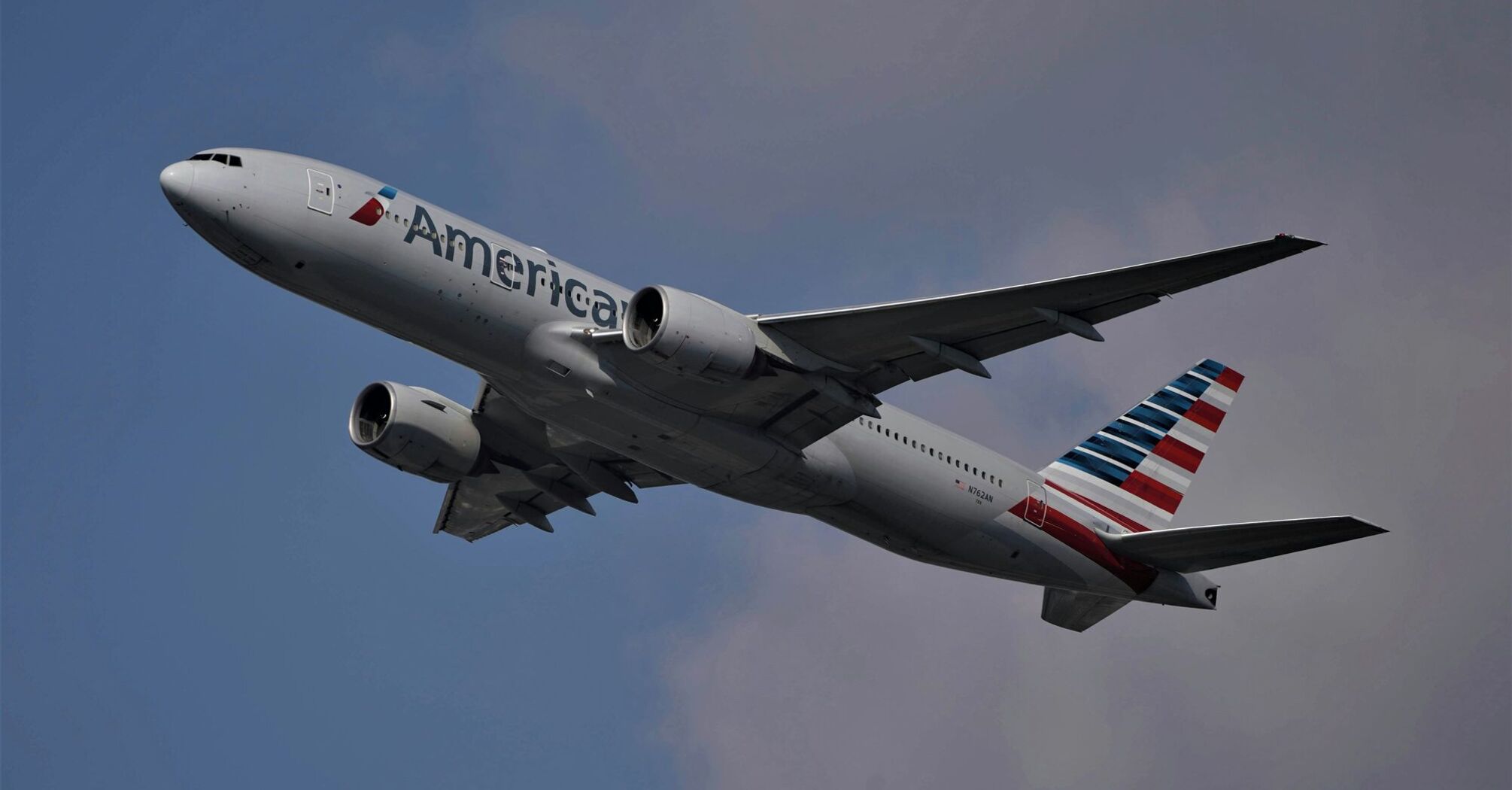 American Airline plane flying in the sky
