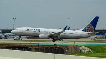 United airlines at the airport