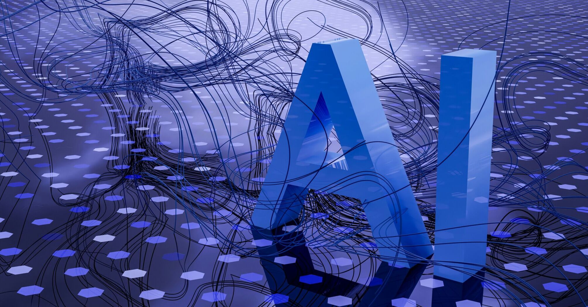 A computer generated image of the letters ai