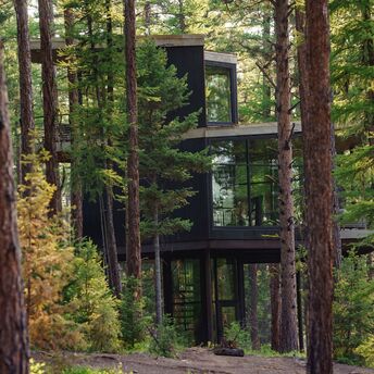 Stunning Green O Resort in Montana: from tree houses and stargazing from bed to river rafting and spas among the piney woods