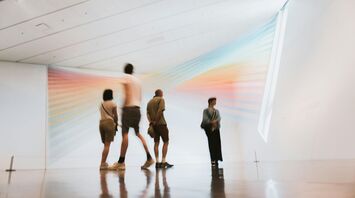 People standing in museum