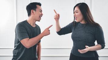 Quarrel between a guy and a girl