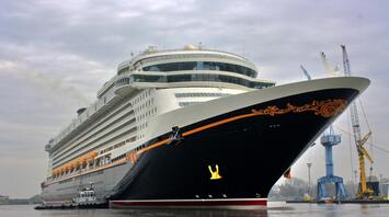 Disney cruise ship in port