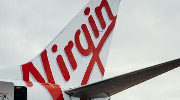 Virgin Australia airplane at the airport