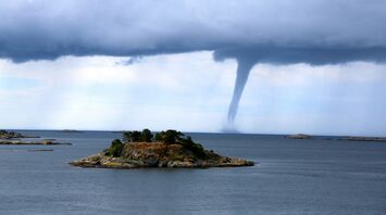 Island near tornado