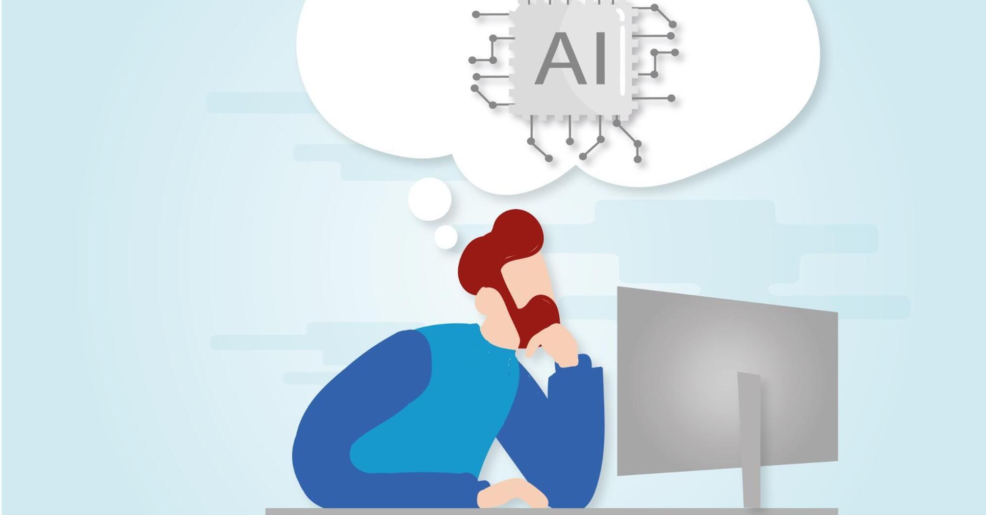 The man with the computer thought about AI