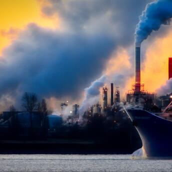 Ships pollute the environment with their emissions