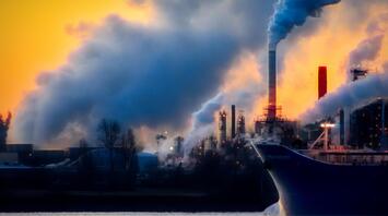 Ships pollute the environment with their emissions