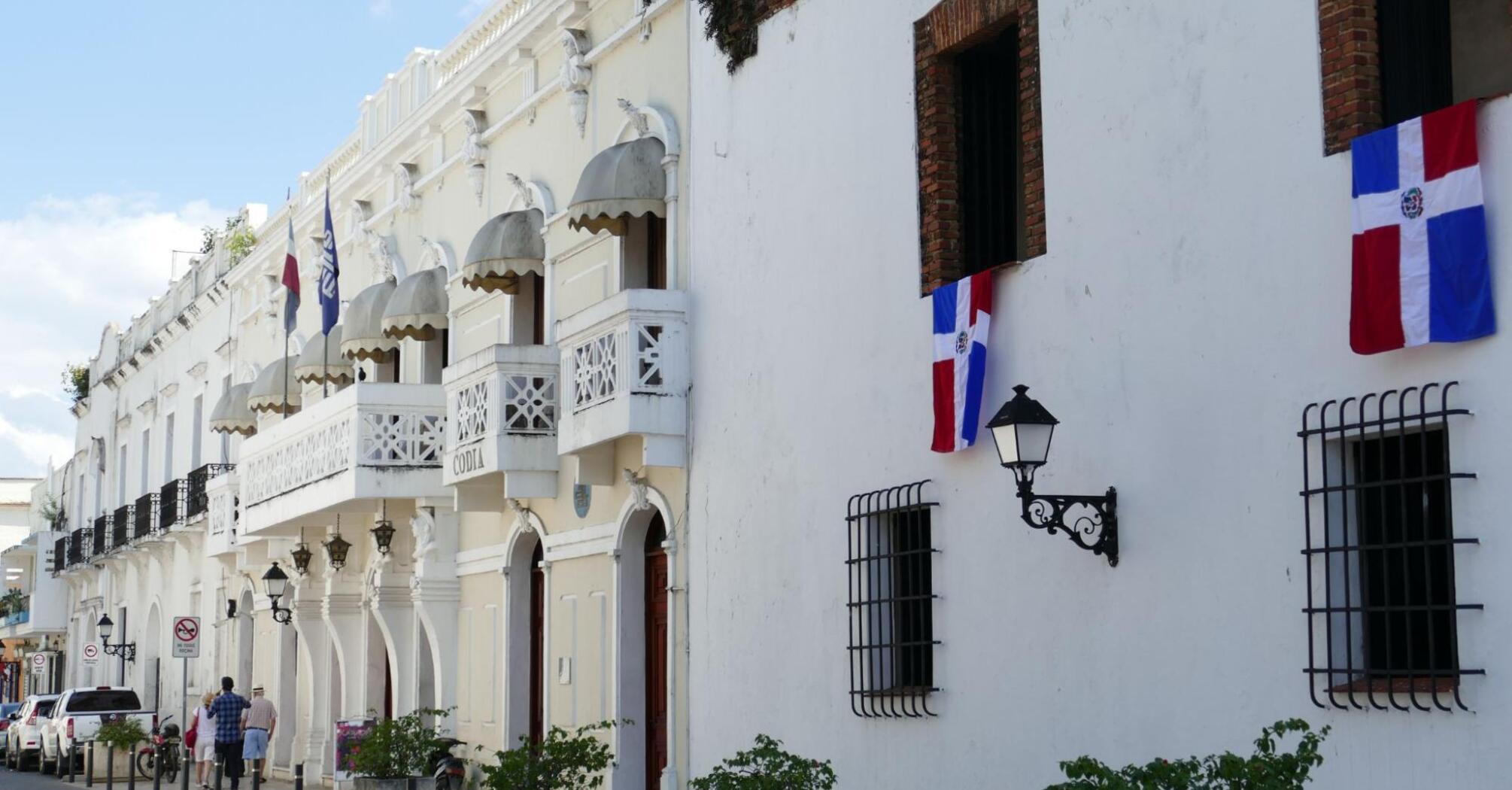 Beautiful facade of a house in the Dominican Republic