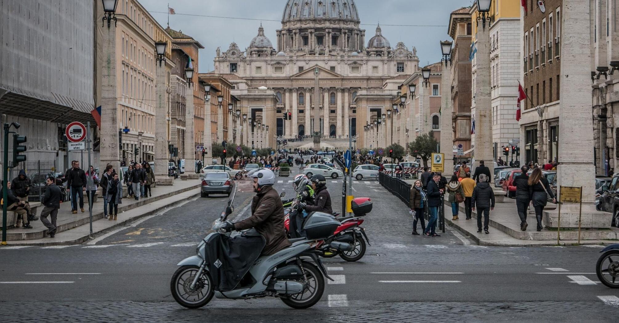 The road near St. Peter's Basilica