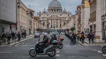 The road near St. Peter's Basilica